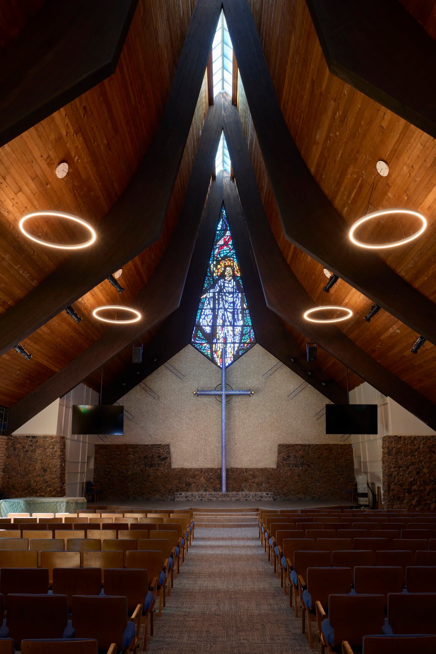 The completed Holy Cross sanctuary photographed for Delta Family Companies