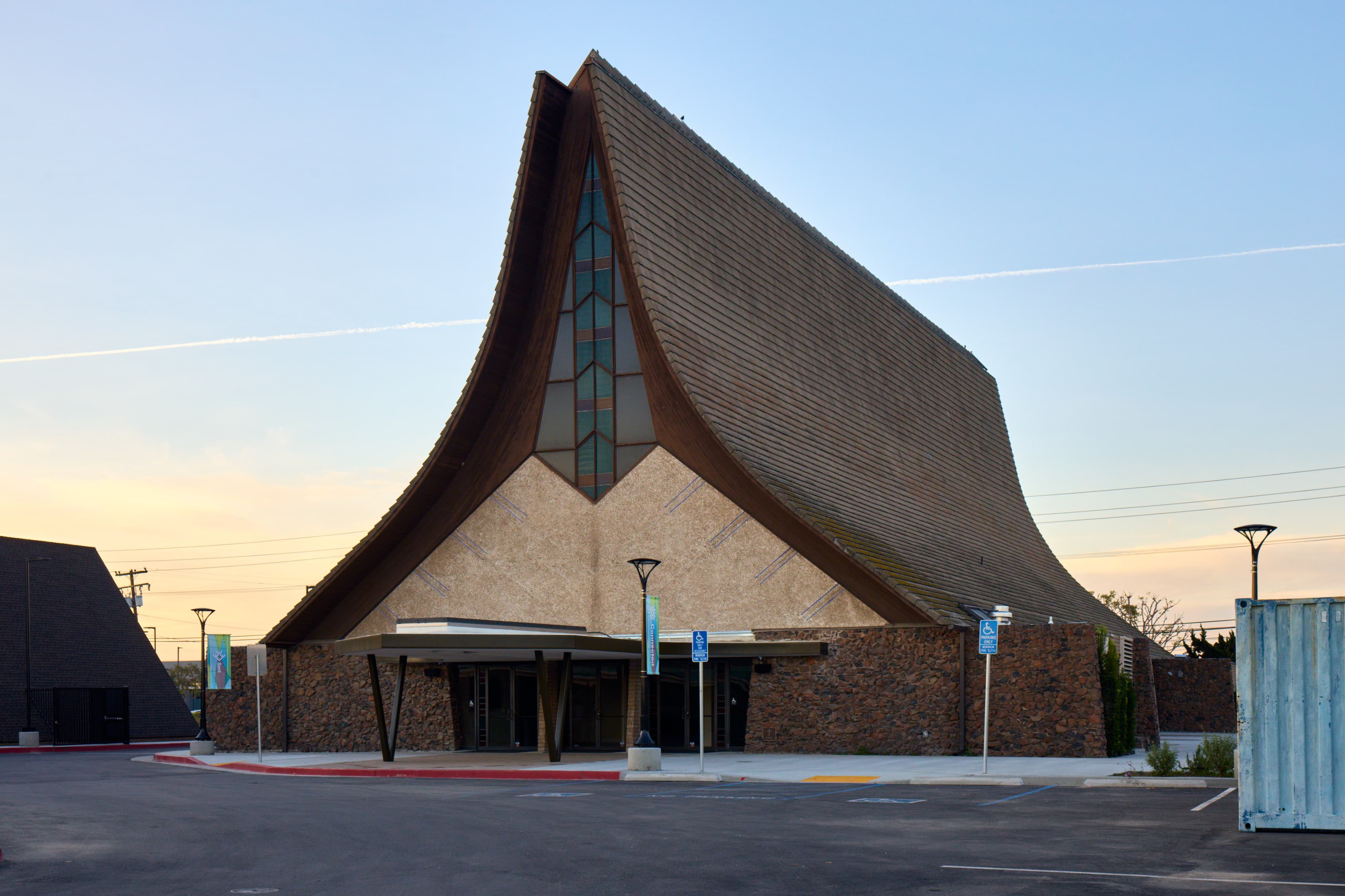 The completed Holy Cross Church exterior photographed for Delta Family Companies